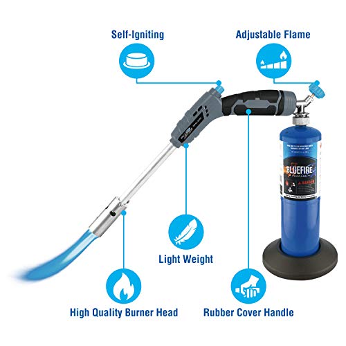 BLUEFIRE 18“ Propane Grill Torch Charcoal Starter,Free Fuel Gas Cy...