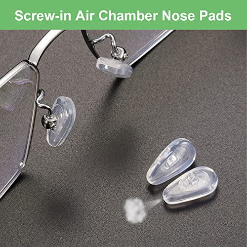 Mr.ZzjOOj Eyeglasses Nose Pads, Upgraded Soft Silicone Air Chamber...