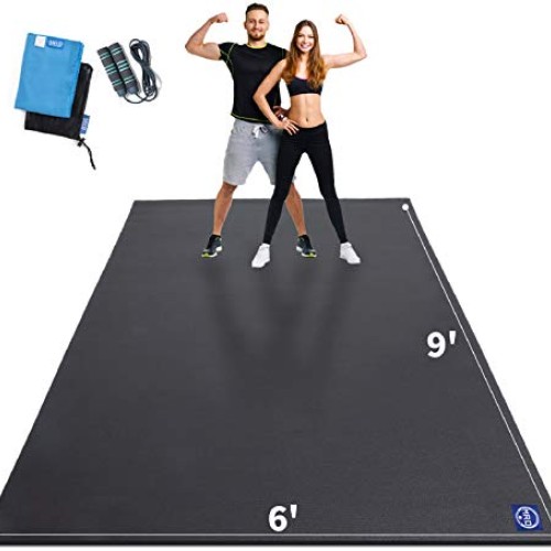 Extra Large Exercise Mat 9 x 6 x 7mm, High-Density Workout Mats ...