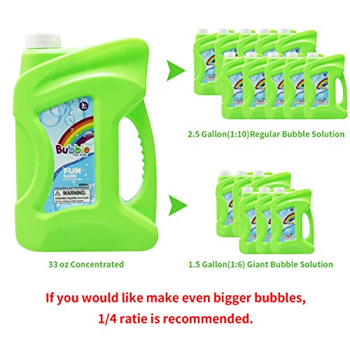 Mrolaorl Bubble Solutions Refillup to 2.5 Gallon,Big Non-Toxic B...