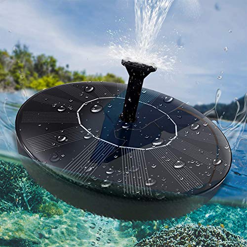 Mroobest Solar Fountain, Solar Powered Fountain Pump, Solar Birdba...