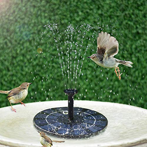 Mroobest Solar Fountain, Solar Powered Fountain Pump, Solar Birdba...