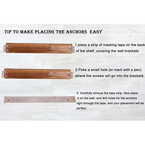 Hair Tool Organizer Wall Mount Holder, Set of 2 Layer Rustic Blow ...