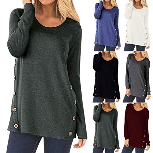 Msaikric Womens Sweatshirt Casual Long Sleeve Faux Suede Loose Tu...