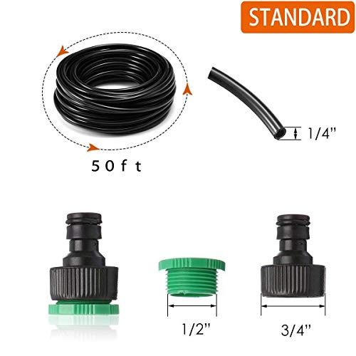 MSDADA 50ft Micro Drip Irrigation Kits System,Garden Saving Water ...