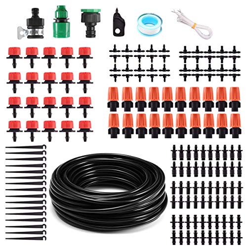 MSDADA 50ft Micro Drip Irrigation Kits System,Garden Saving Water ...