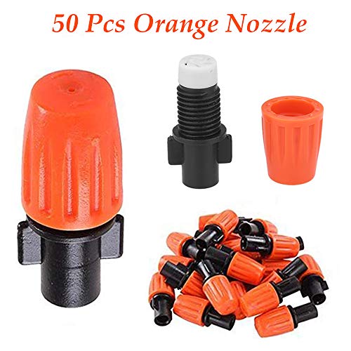 MSDADA 50pcs Micro Spray Adjustable Flow Irrigation Drippers, Gard...