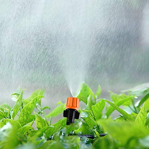 MSDADA 50pcs Micro Spray Adjustable Flow Irrigation Drippers, Gard...