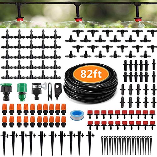 MSDADA Drip Irrigation Kit System, 82 Ft Garden Irrigation System,...