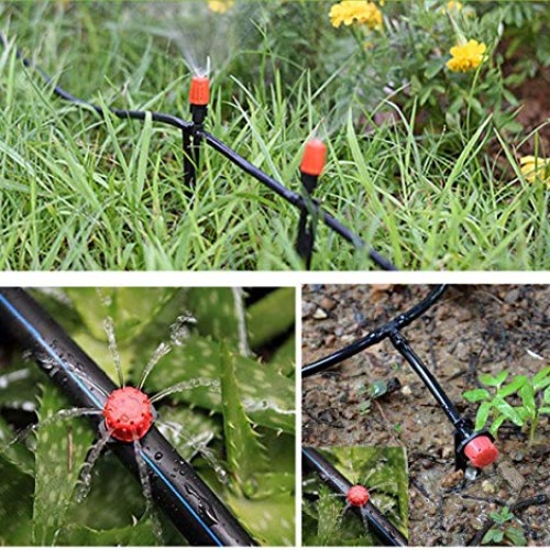 MSDADA Garden 50Ft Automatic Micro Drip Irrigation Kits, 1/4 Blan...