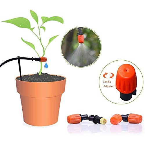 MSDADA Garden 50Ft Automatic Micro Drip Irrigation Kits, 1/4 Blan...