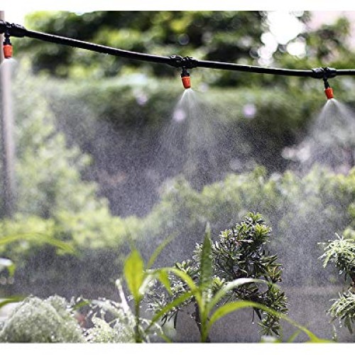 MSDADA Garden 50Ft Automatic Micro Irrigation System, 1/4 Blank D...