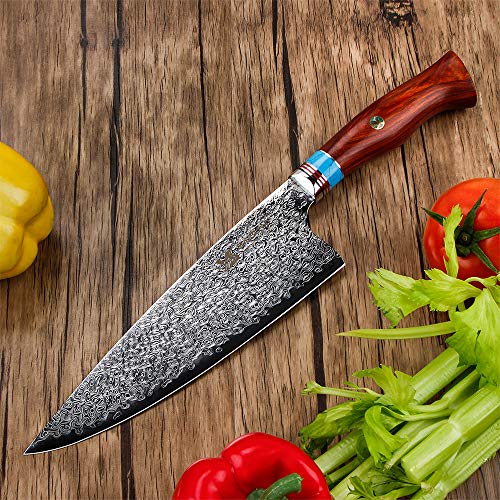 MSY BIGSUNNY Chef Knife - Super Steel 67 Layers Damascus Steel - 8...