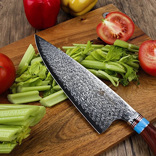 MSY BIGSUNNY Chef Knife - Super Steel 67 Layers Damascus Steel - 8...