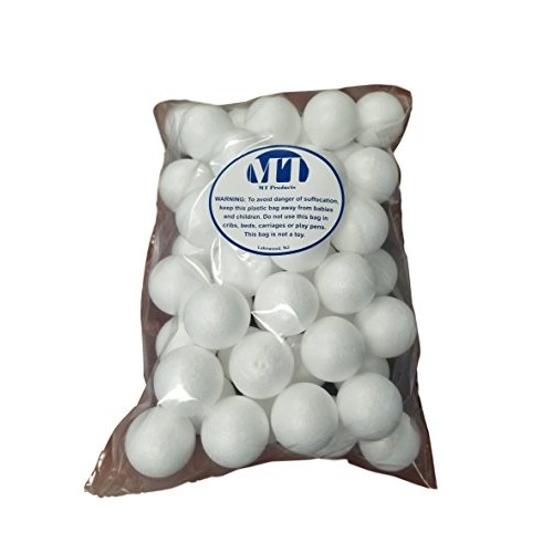 Smooth and Durable 1.5” White Craft Foam Polystyrene Round Balls G...