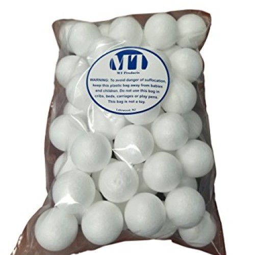 Smooth and Durable 1.5” White Craft Foam Polystyrene Round Balls G...