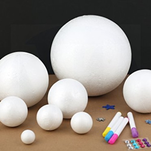 Smooth and Durable 1.5” White Craft Foam Polystyrene Round Balls G...