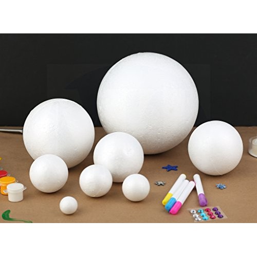 Smooth and Durable 1.5” White Craft Foam Polystyrene Round Balls G...