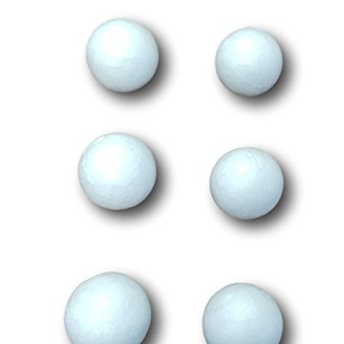 Smooth and Durable 1.5” White Craft Foam Polystyrene Round Balls G...