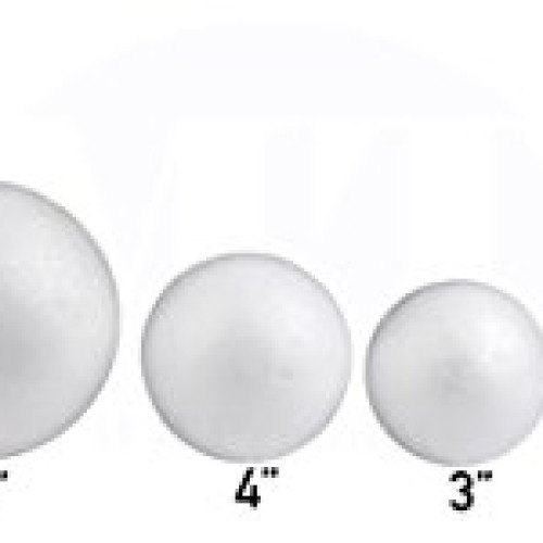 Smooth and Durable 1.5” White Craft Foam Polystyrene Round Balls G...