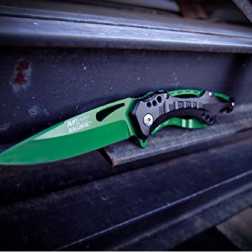 MTech USA Ballistic MT-A705GN Spring Assist Folding Knife, Green S...