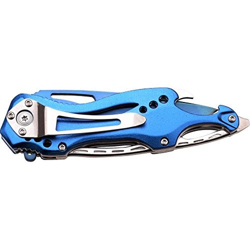 MTech USA Ballistic MT-A705SBL Spring Assist Folding Knife, Blue S...