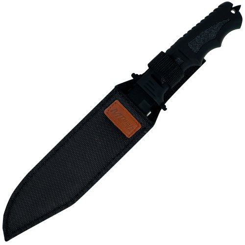 MTech USA MT-086 Fixed Blade Hunting Knife, Black Straight Edge Bl...