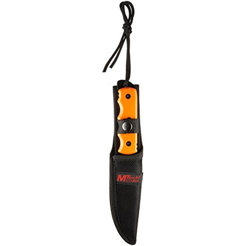 MTech USA MT-20-35OR Fixed Blade Knife, Black Drop Point Blade, Or...