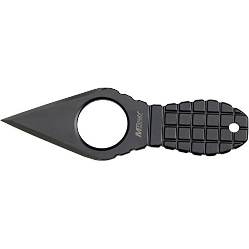 MTech USA MT-588BK Fixed Blade Neck Knife, Black Blade and Grenade...