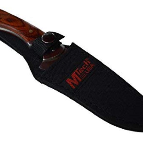 9 M-TECH TACTICAL Hunting Survival FULL TANG FIXED BLADE KNIFE Wo...