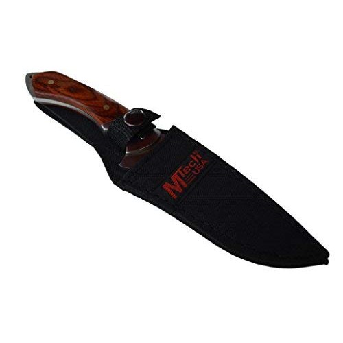 9 M-TECH TACTICAL Hunting Survival FULL TANG FIXED BLADE KNIFE Wo...