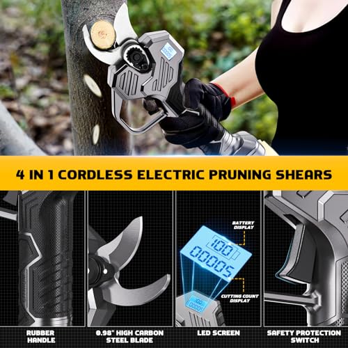 Electric Pruning Shears for Dewalt 20v Battery, Cordless Pruner Ga...