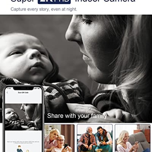 Indoor Security Camera 2K, Pet Camera with Phone App, WiFi Cameras...