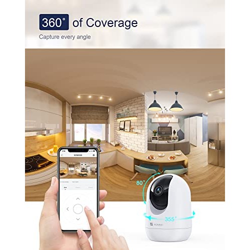 Indoor Security Camera 2K, Pet Camera with Phone App, WiFi Cameras...