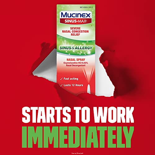 Mucinex Sinus-Max Severe Nasal Congestion Relief Sinus & Allergy N...