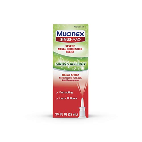 Mucinex Sinus-Max Severe Nasal Congestion Relief Sinus & Allergy N...