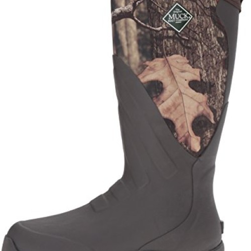 Muck Woody Grit Rubber Mens Work/Hunting Boots, Brown/Mossy Oak, 9...