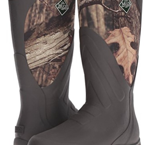 Muck Woody Grit Rubber Mens Work/Hunting Boots, Brown/Mossy Oak, 9...