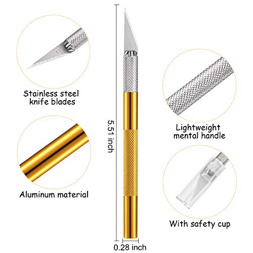 15 Packs Hobby Knife Precision Knife Set, Stainless Steel Precisio...