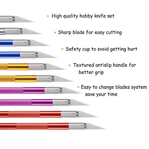 15 Packs Hobby Knife Precision Knife Set, Stainless Steel Precisio...