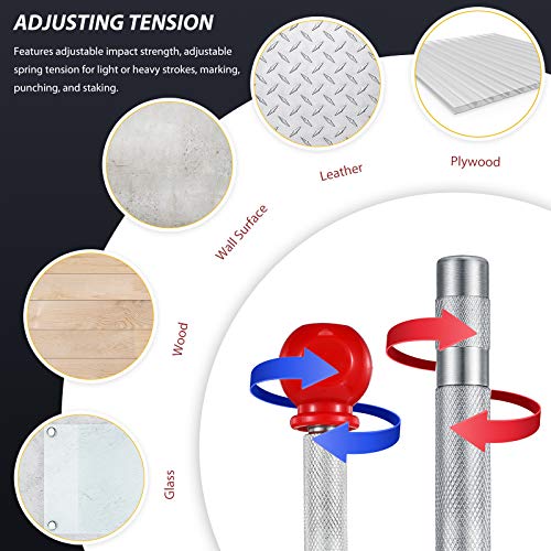 2 Pieces Automatic Center Punch and 2 Pieces Replacement Tip, 5 In...