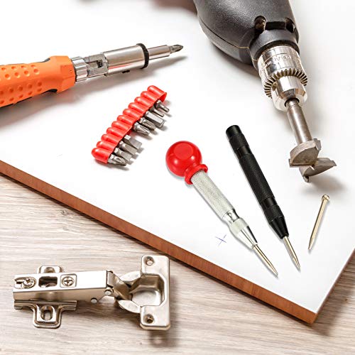 2 Pieces Automatic Center Punch and 2 Pieces Replacement Tip, 5 In...