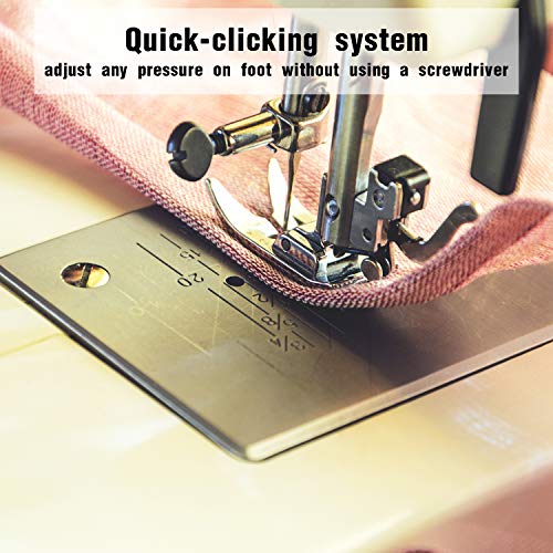 2 Pieces Sewing Machine Presser Foot Straight Stitch Snap On Foot ...