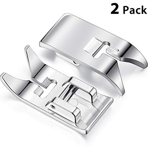 2 Pieces Sewing Machine Presser Foot Straight Stitch Snap On Foot ...