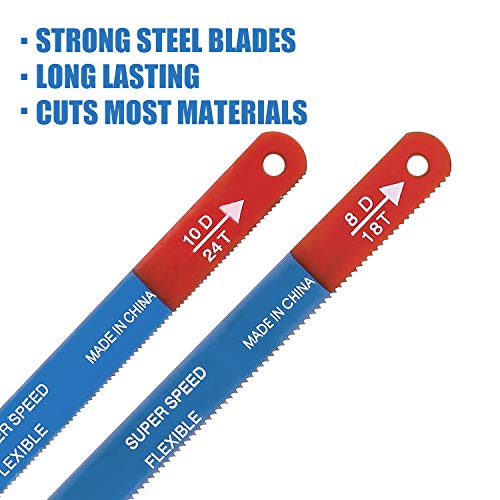 20 Pieces Hacksaw Replacement Blades Metal Cutting Hacksaw Blades ...