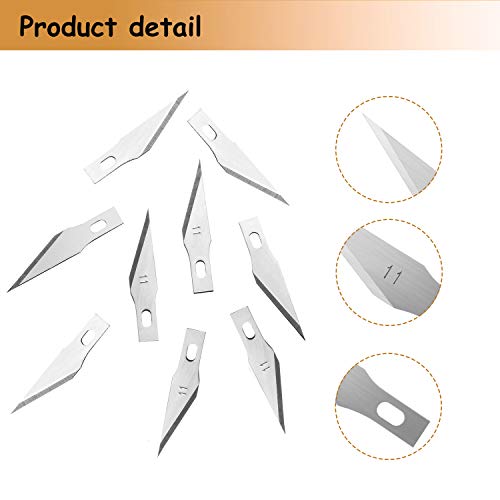 200 Pack No.11 Hobby Blades Set, SK-5 High Carbon Steel Art Blades...