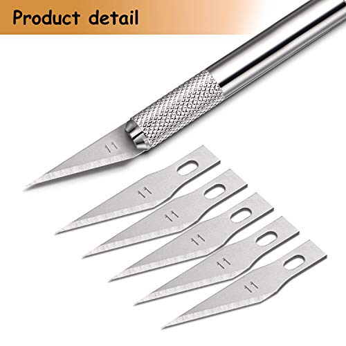 200 Pack No.11 Hobby Blades Set, SK-5 High Carbon Steel Art Blades...