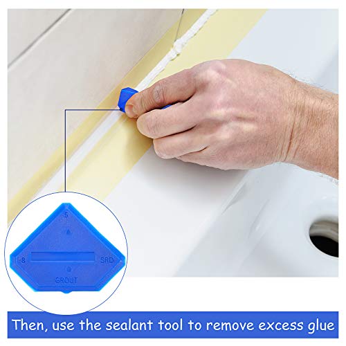 27 Pieces Caulking Finisher Kit, Include 23 Pieces Sealant Caulkin...