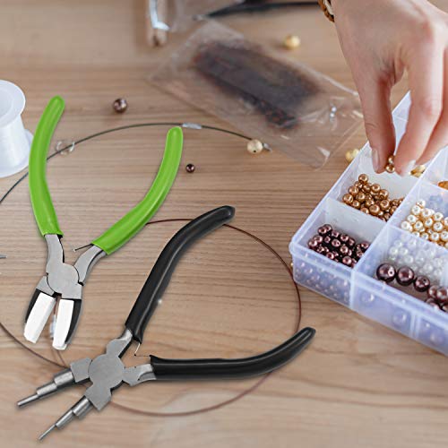 3 Pieces Jewelry Pliers Set Includes 6-in-1 Bail Making Looping Pl...