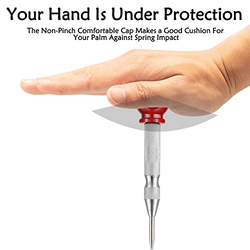 4 Pieces Automatic Center Punch 5 Inch Center Hole Punch Adjustabl...
